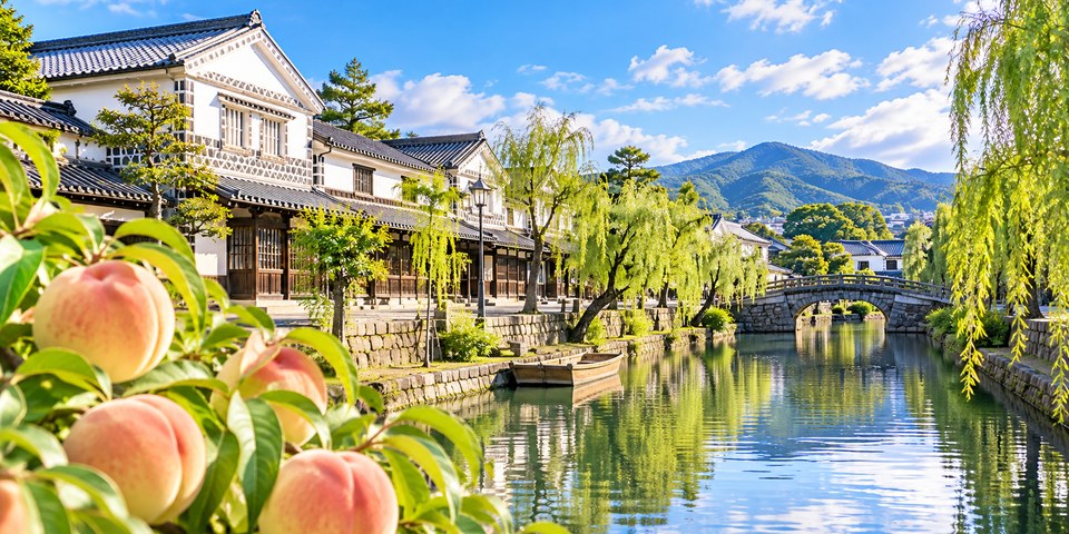 岡山県 倉敷・桃・晴れの国