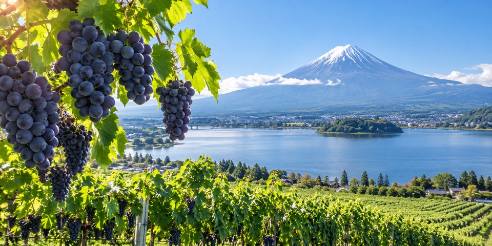 山梨県 富士山・ぶどう・湖
